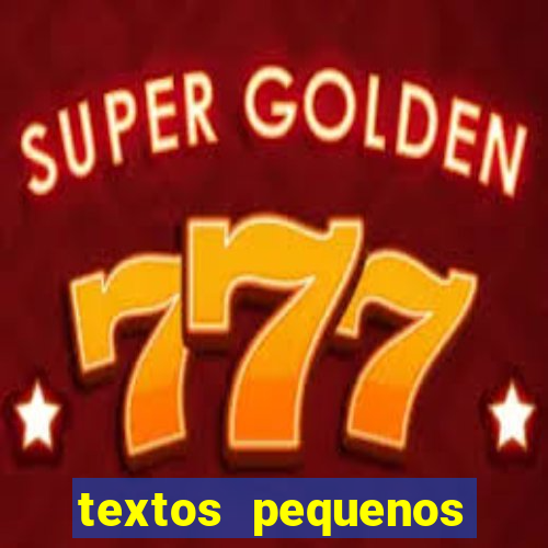 textos pequenos para alfabetizar